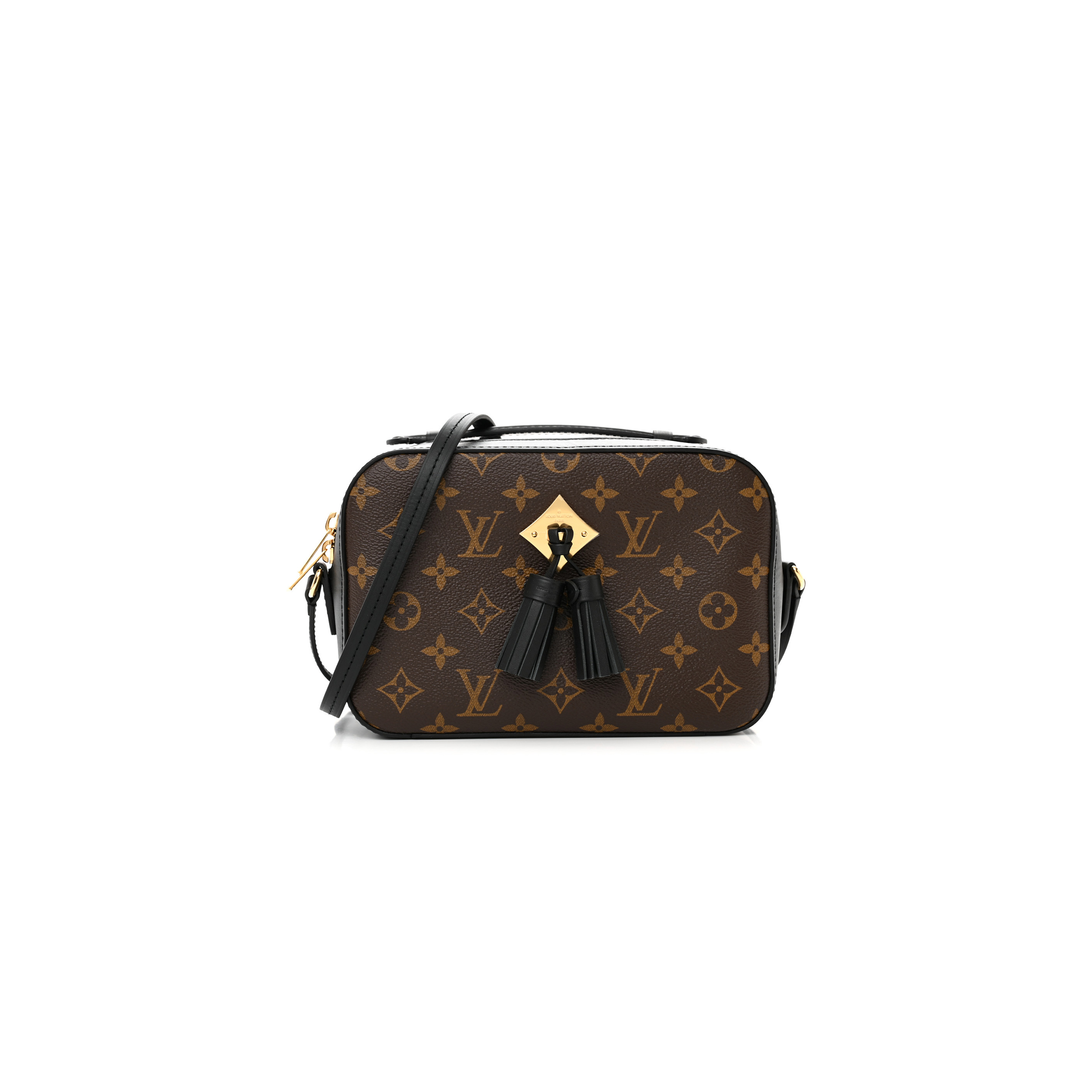 l0*is V*t0n monogram saintonge black m43555 (22*16*8cm)
